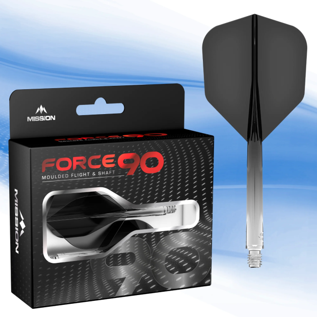 Mission Force 90 Moulded Flight & Shaft System Schwarz/Transparent - Standard No6